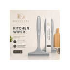 Homecyra Kitchen Wiper Pack of 2 | Streak-Free Glass & Bathroom Cleaning Wiper | Comfortable Grip | Durable Squeegee