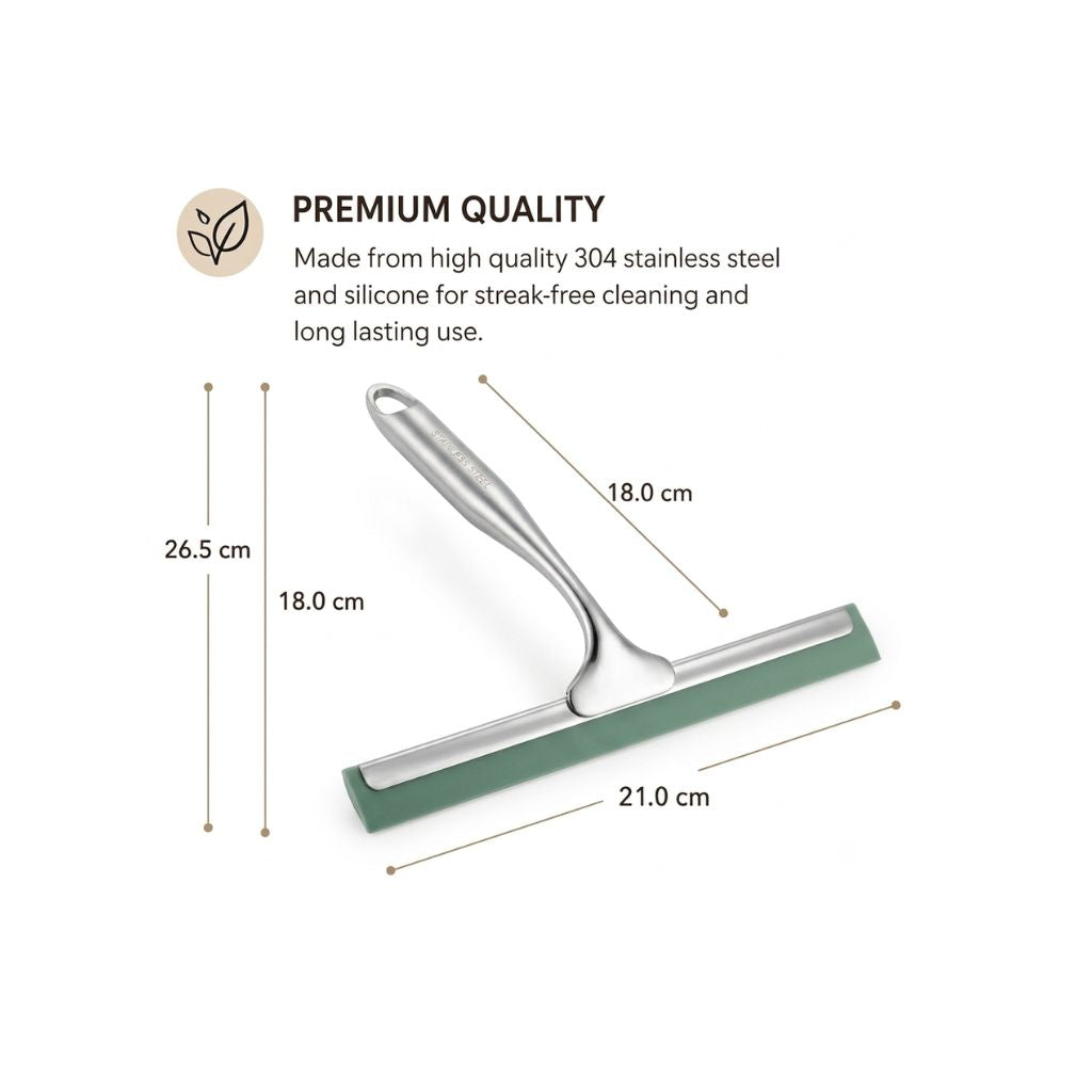 Homecyra Kitchen Wiper Pack of 2 | Streak-Free Glass & Bathroom Cleaning Wiper | Comfortable Grip | Durable Squeegee
